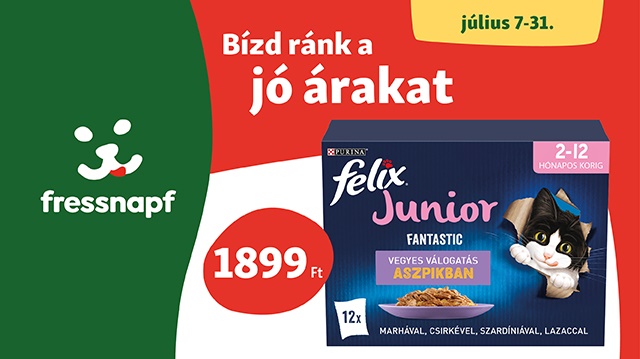 FELIX 12 tasakos macskaeledelek most csak 1899 Ft-ért!*
