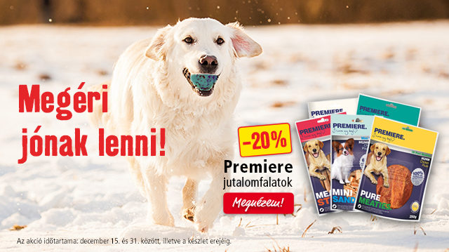 Akciós Premiere ínyencfalatok kutyusának!