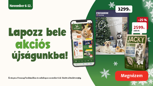 Ünnepi készülődés kiskedvencednek – megérkezett a novemberi akciós újság!