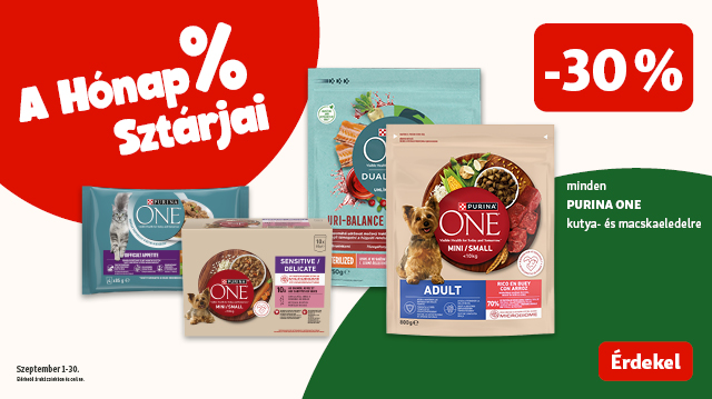 Szuperprémium eledelek szuper áron – kihagyhatatlan Purina ONE akció!