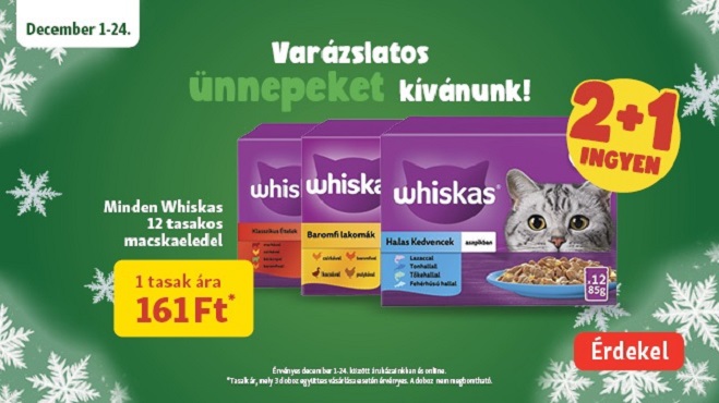 Whiskas-akcióval ünnepeljük a karácsonyt! 