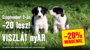 Búcsúztassa a nyarat velünk: 20%-os akció mindenre!