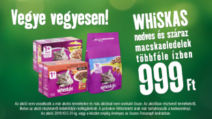 Vegye vegyesen – Whiskas akció a Fressnapfnál!