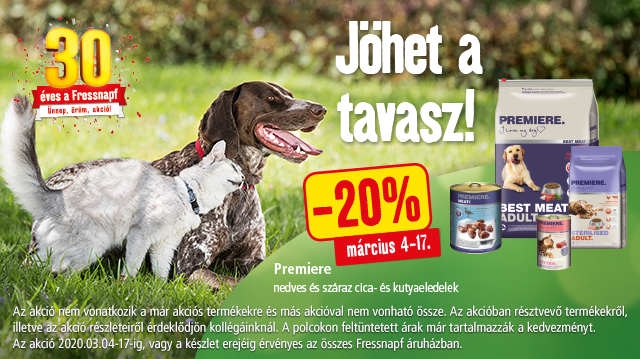 Jöhet a tavasz! 20%-os tavaszváró Premiere akció