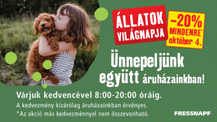 Állati akció az Állatok Nemzetközi Világnapján!