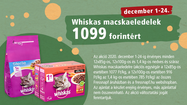 Decemberi Whiskas akció